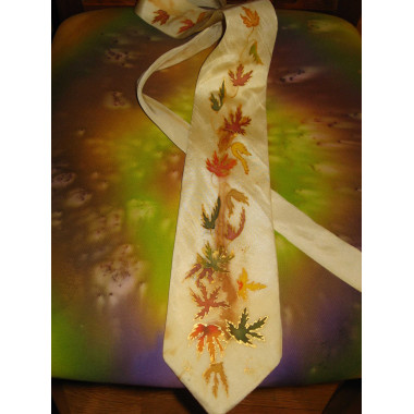 Javorové listy hodvábna kravata