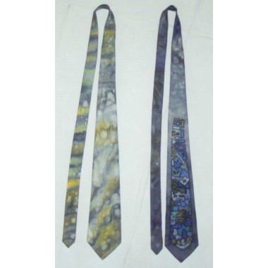 Šedé ručné maľované kravaty